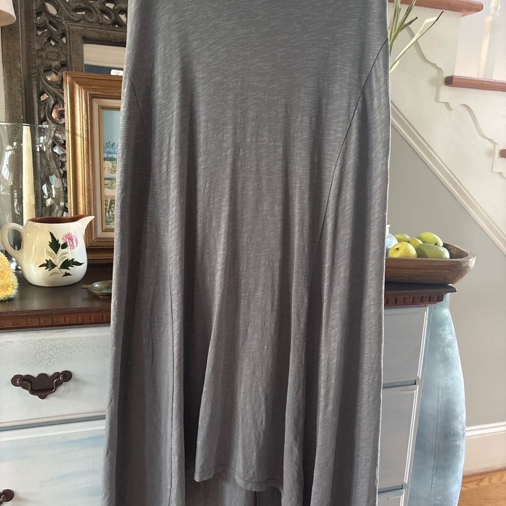Sundry Casual Pull on neutral midi maxi Skirt Cotton Spandex USA Comfort Wear - Picture 2 of 7
